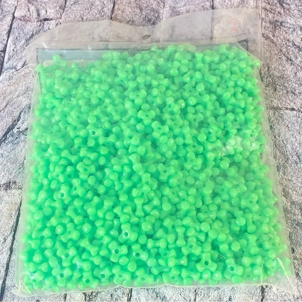 Darice Craft Beads NWT Lime Green Tri Beads 1000 Pieces Jewelry Making Crafts